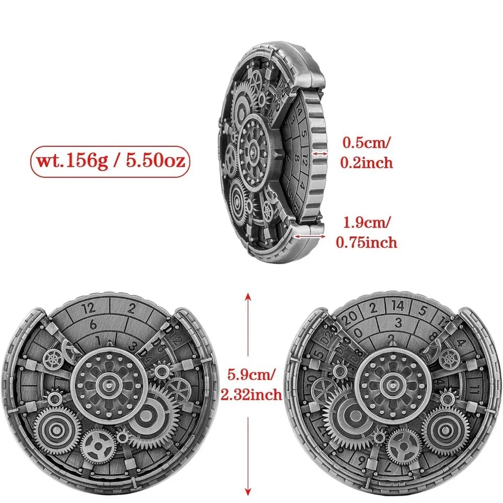 Premium Mechanical Roulette Dice Set for DND